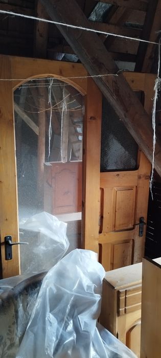 Foi de Uși de interior din lemn de brad - 2 buc