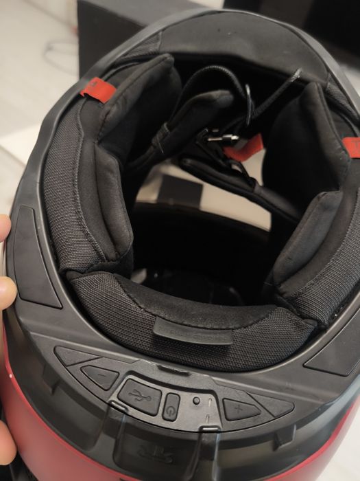 Cască moto Ruroc Crimson Atlas 4.0 ML + sistem audio Shockwave