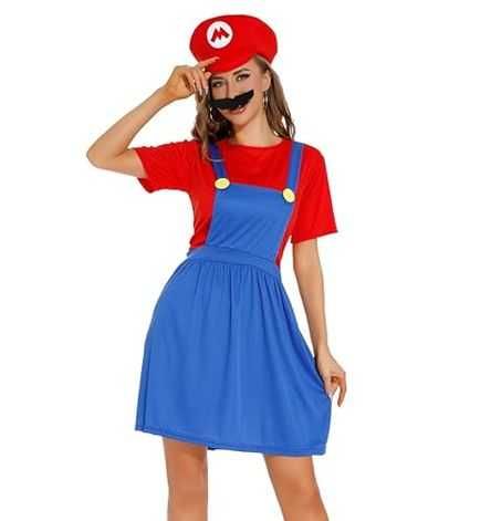 Дамски костюм Super Mario, дамски карнавален костюм