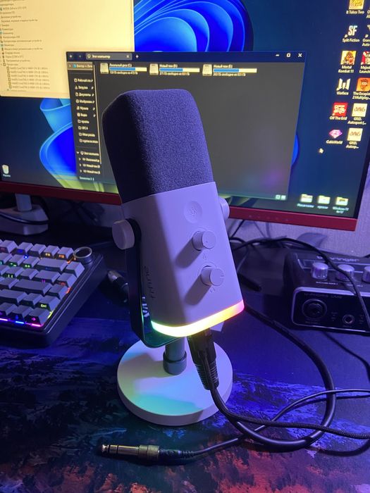 Микрофон Fifine AM8 white белый