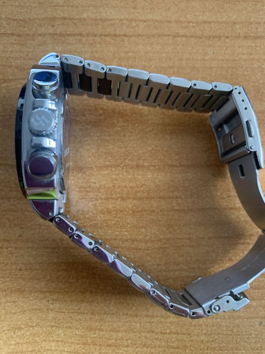 Jacques Farel  хронограф с керамичен базел и звена нс веригата