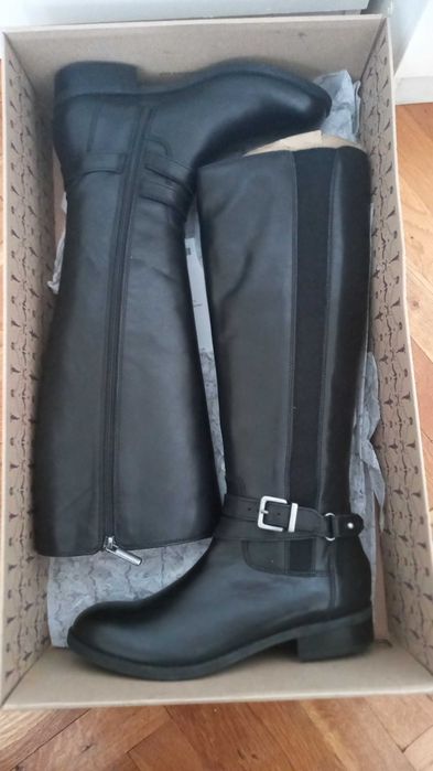 Високи есенни/зимни дамски ботуши Clarks