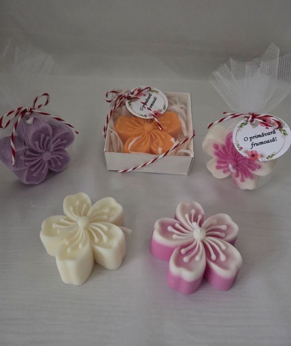 Martisoare parfumate din ceară naturală de soia