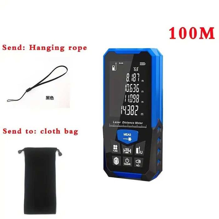 Лазерна Ролетка дигитален далекомер с дисплей 70м 100м 120м-  5 вида