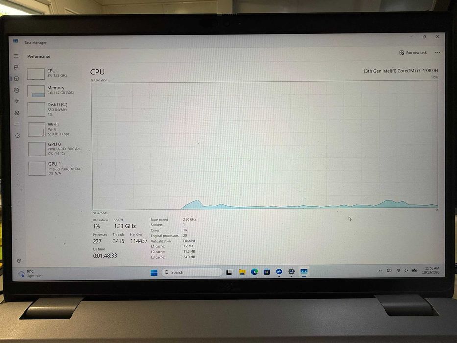 Dell precision 3581 - i7 13800H  32Gb DDr5 RTX ada 2000