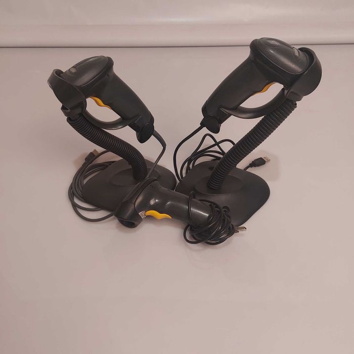 Symbol LS2208 баркод четец/скенер - 3 броя + 2 стойки, отлично състояние