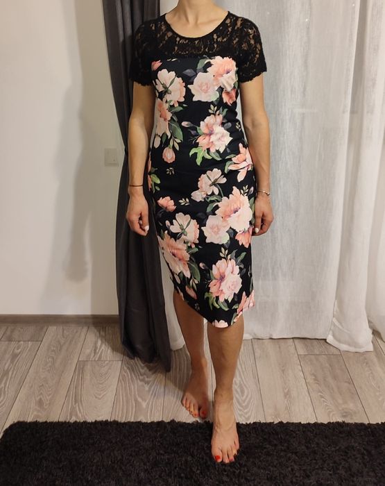 Rochie eleganta floral ,nunta ,ocazii,