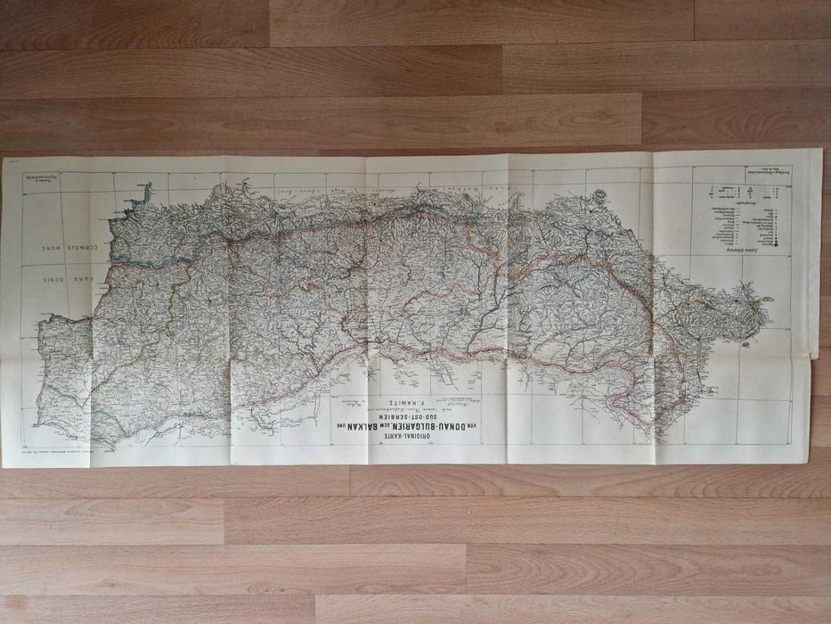 Феликс Каниц Карта на Дунавска България 1877