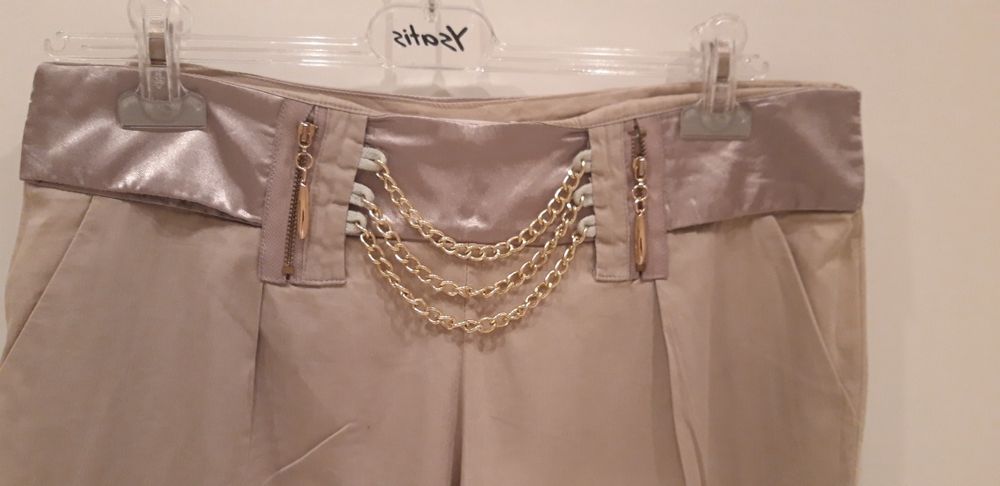 Дамски панталон от памучен сатен