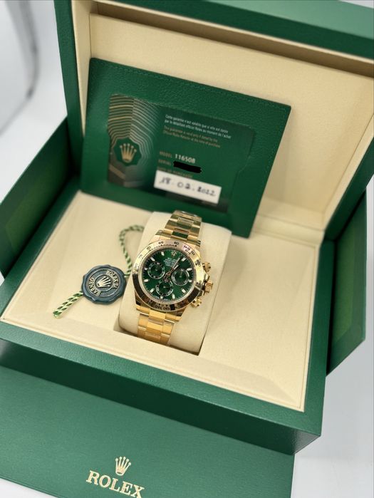Ceas Rolex Daytona full gold & green dail
