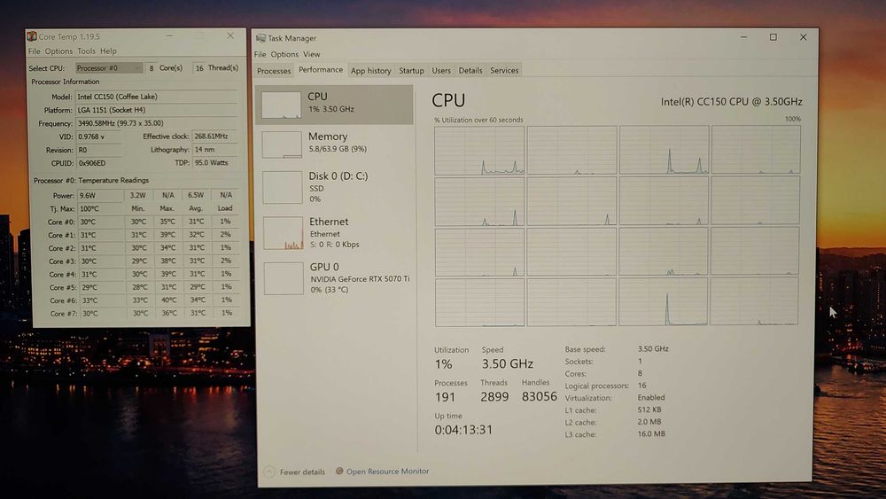 Kit Gigabyte B360M + Intel 8 cores/16 threads + Cooler