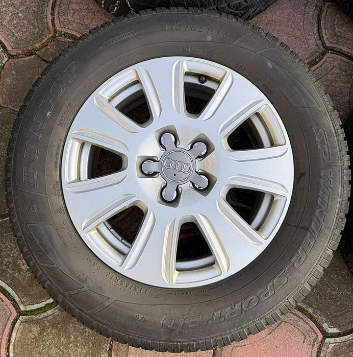 Set de 4 roti cu jante originale AUDI Q3 / VW TIGUAN + 215 65 16 M+S