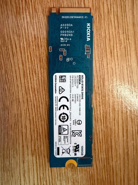 SSD NVMe M.2 KIOXIA Exceria G2 1TB – 73% Health – Testat 7