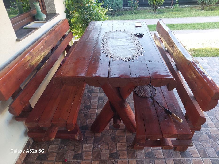 Set rustic masa cu banci