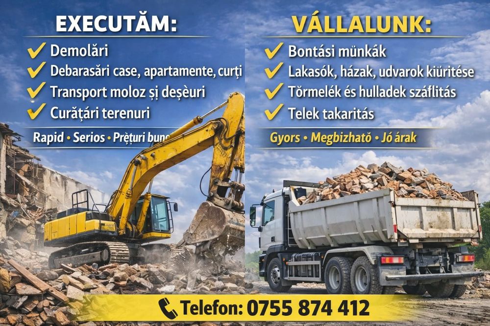 Demolări și nivelări terenuri