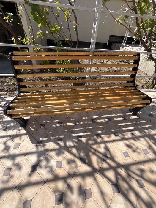 Чугунная скамейка, лавочка советское