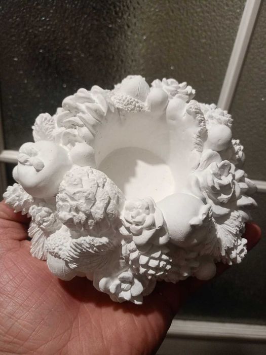 Гипсовый подсвечник раскраска