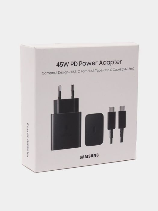 Блок питания Samsung 45w, с кабелем, type-c
