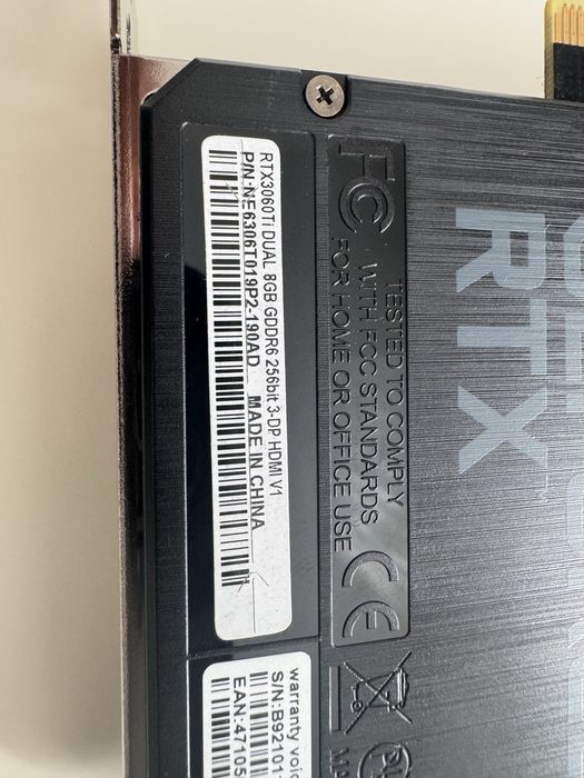 Видеокарта Palit RTX 3060 Ti Dual 8GB