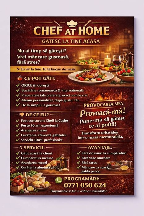 Bucatar pentru evenimente-Nunta,Botez+Show cooking, Proțap, Plita scoi