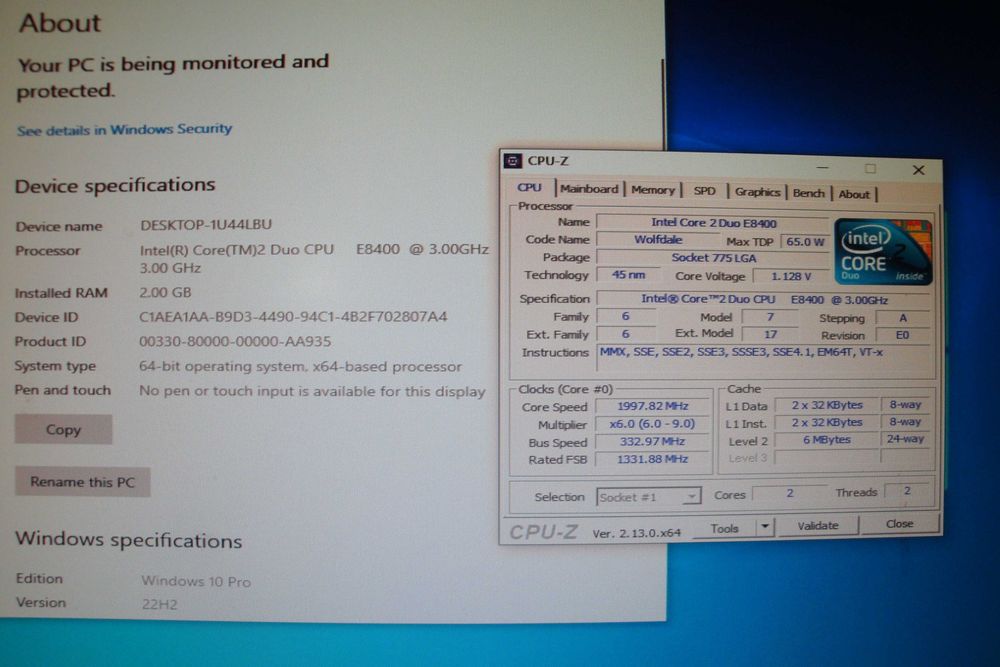 Procesor intel core 2 duo E8400 3Ghz fsb 1333 6mb LGA 775