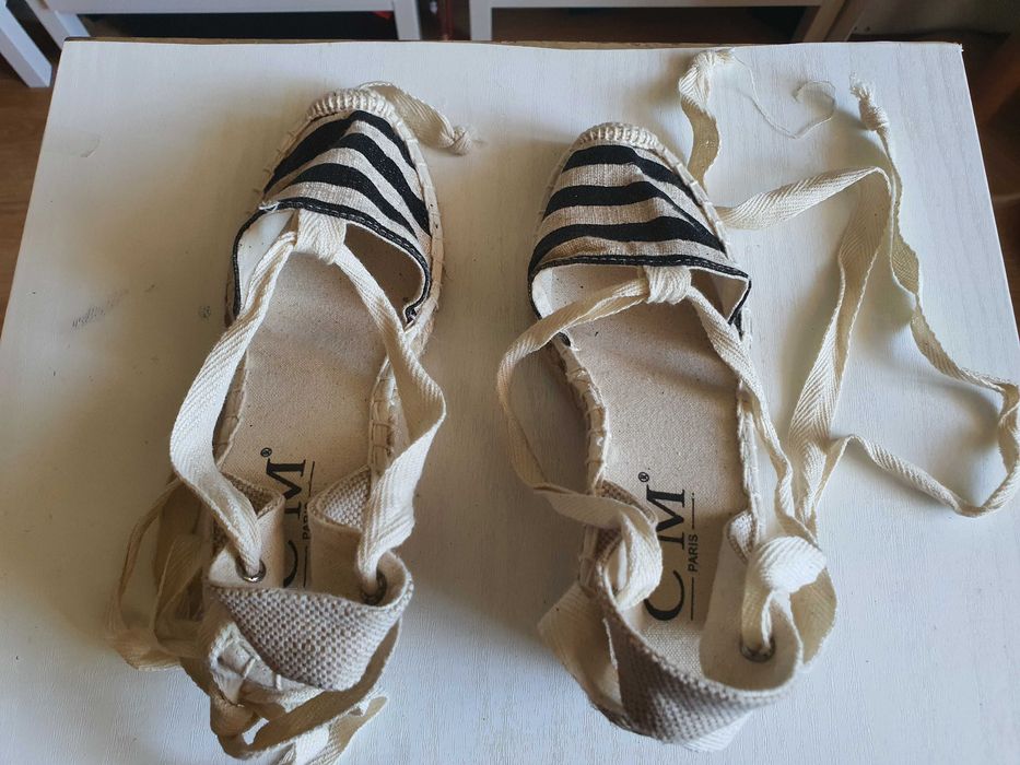 Sandale inchise în fata din panza marimea 35