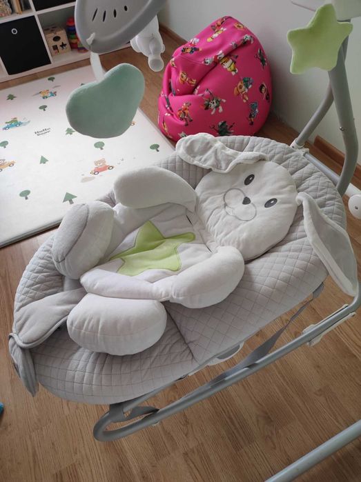 CAM Електрическа бебешка люлка-шезлонг Gironanna Evo col.226 зайче