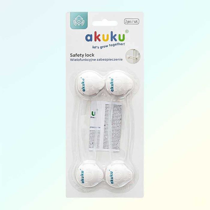 Комплект от 2 броя ключалки, защита за чекмеджета и шкафове, 16см