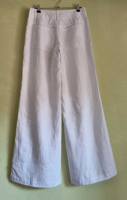 Pantaloni Marc Aurel, alb imaculat, wide leg, in 100%, marimea 34 DE (S)