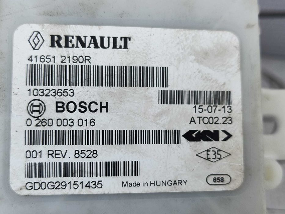 Calculator Sistem Tracțiune Integrală 4WD Dacia Duster 2015 / 2010-2017 Cod OEM 416512190R (5G2)