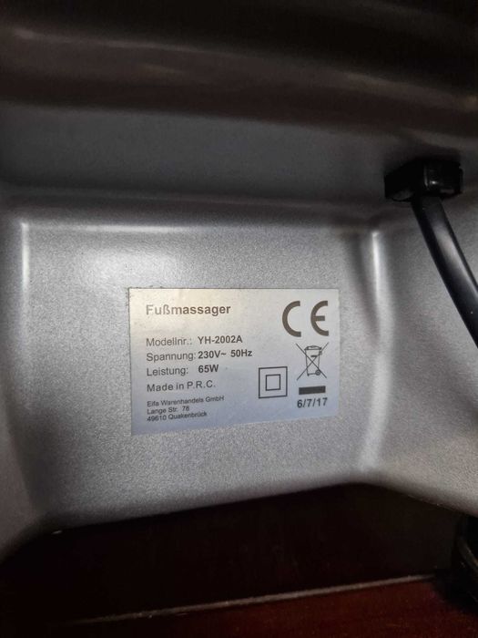 Aparat de masaj pentru picioare cu infraroșu (Fußmassager)