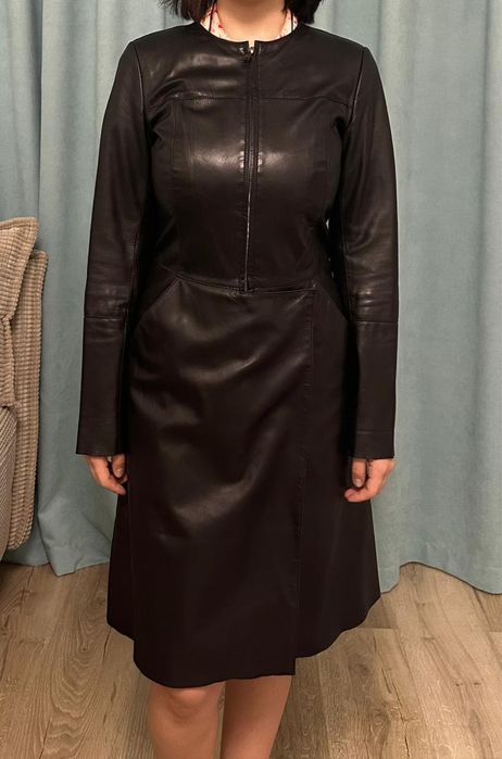 Плащ кожаный