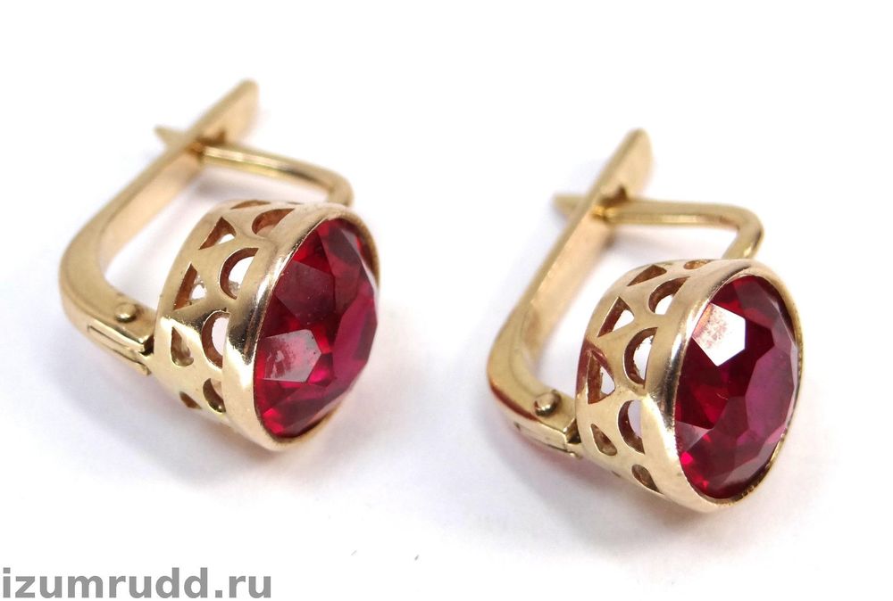 Советские серьги 583 пробы