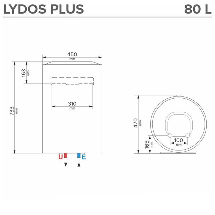 Бойлер Ariston Lydos Plus 80V, 1800W