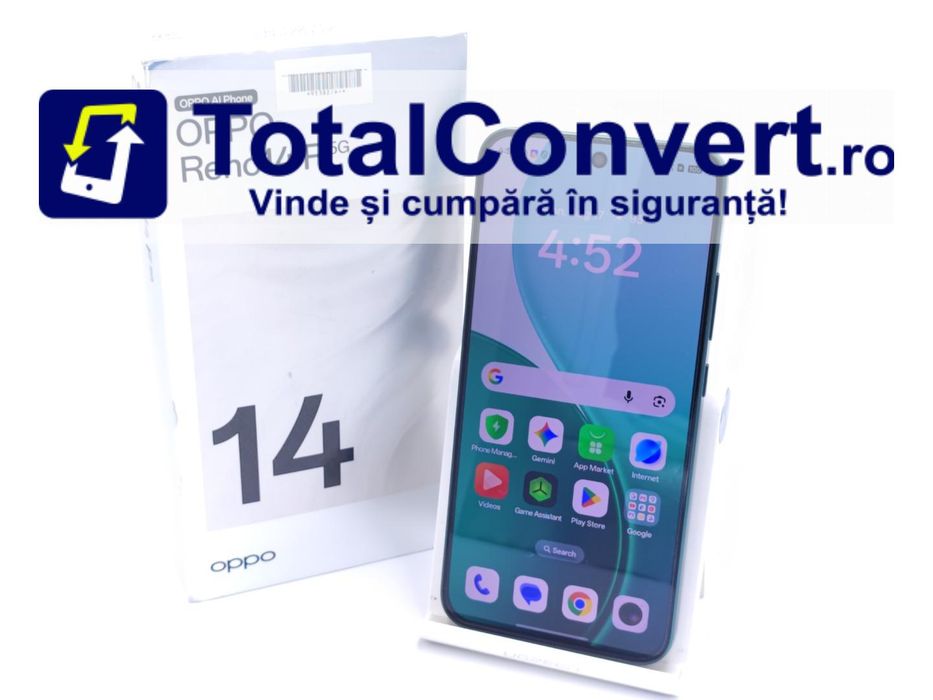 Oppo Reno14 F 256GB Luminouse Green 8GB, Garantie 24 luni | #D95382