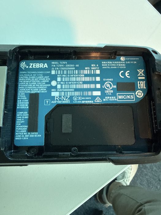 Zebra TC75FK android