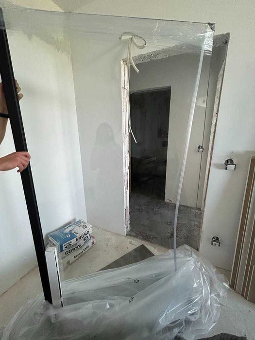 Стъклен параван за баня 16 mm 100 cm/190 cm- чисто нов