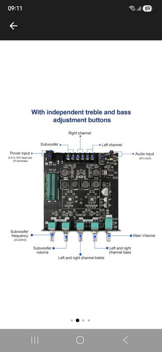 Vind mini amplificator cu BT si Aux Zk Tb21, 2+1 200w