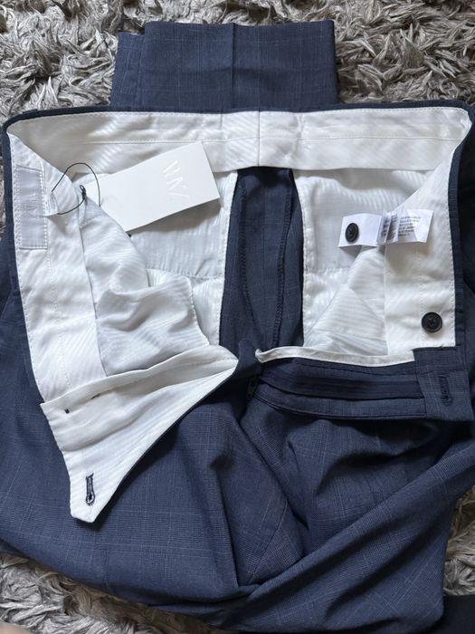 Pantaloni de costum in carouri Zara Man