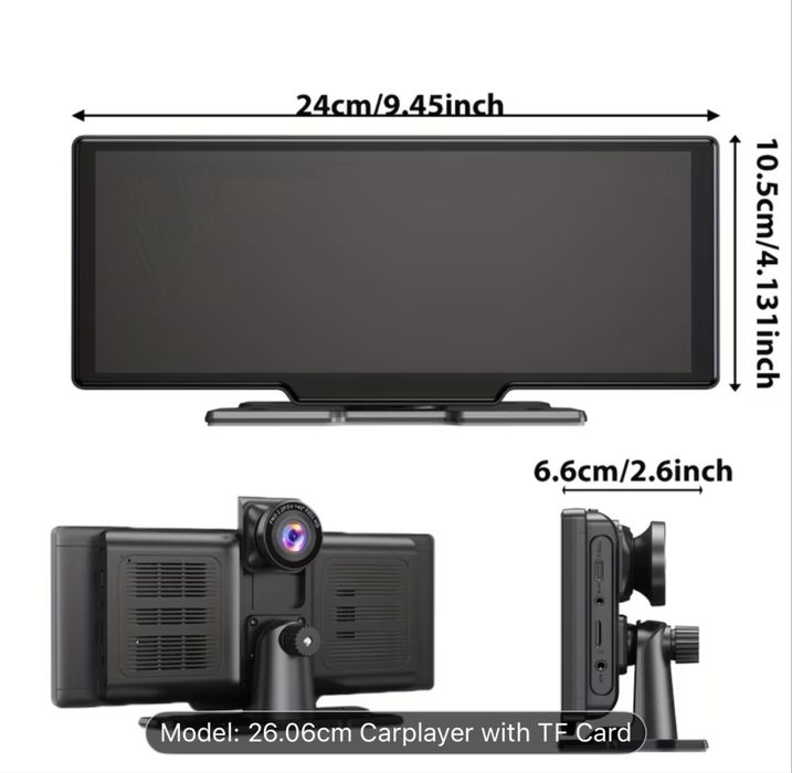 Navigatie auto mare  cu camera 4k, android auto si carolay wireless