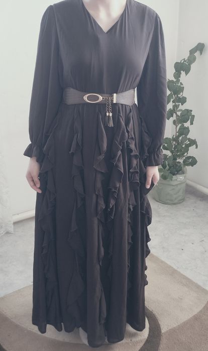 Коричневые платье