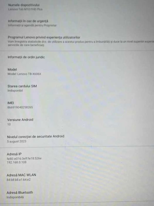 Tableta Lenovo Tab M10 FHD Plus , 4gb ram, oferta!