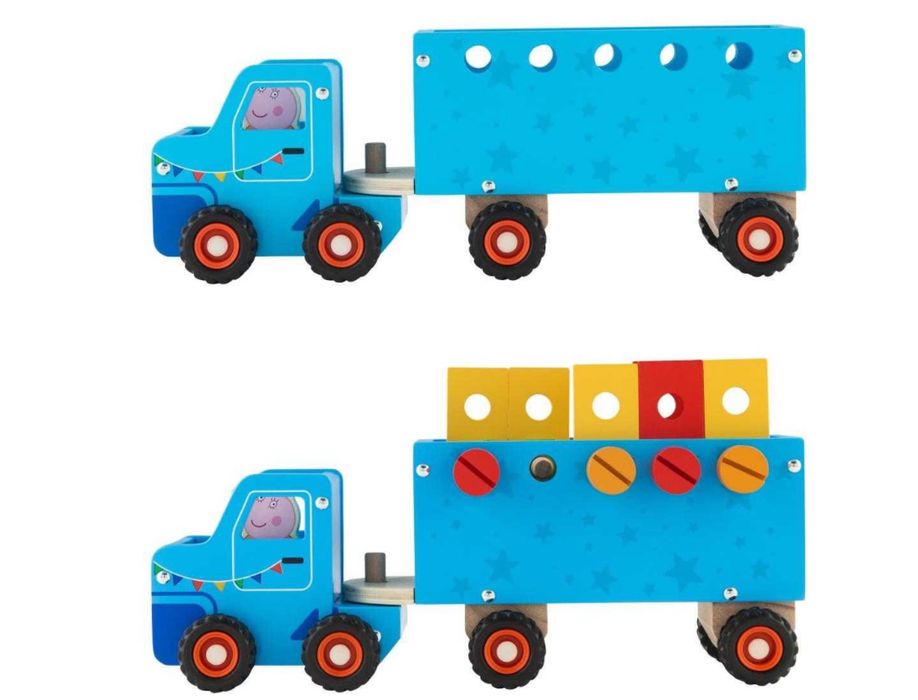Детски дървен камион “Peppa Pig”