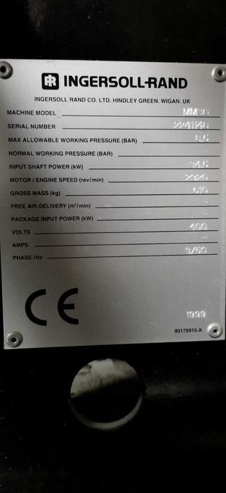 Compresor cu șurub Ingersoll-Rand SSR M30 – NOU (neutilizat) + Drier inclus - 34.5kW