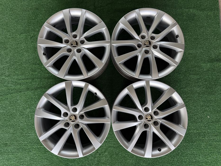 4бр. КАТО НОВИ 18” ОРИГИНАЛНИ Джанти “ELBRUS” 5х112 за -SKODA/AUDI/VW/SEAT/Vag- 7.0Jx18H2, ET43