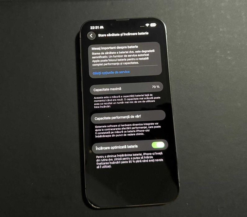 iPhone 13 Pro Max 128GB Graphite/Gri – stare bună, baterie 79%