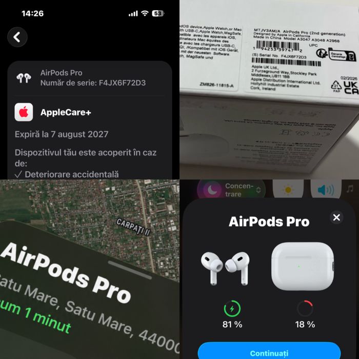 AirPods Pro 2 USB-C – originale – stare impecabilă – factură iSTYLE