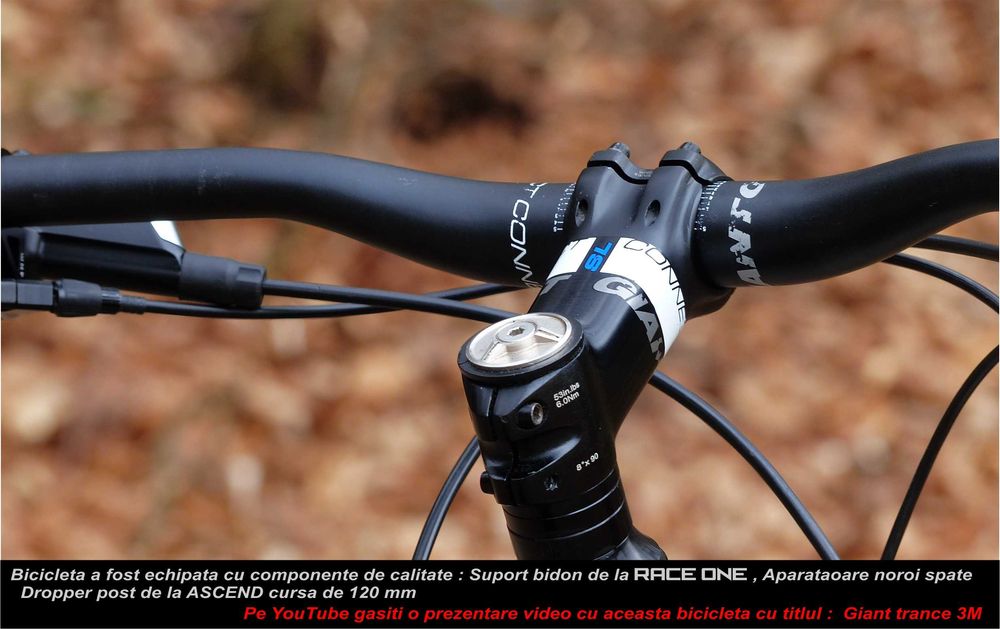 Bicicleta Full suspension Giant Trance -  marimea M - 26" cu dropper post 120 mm