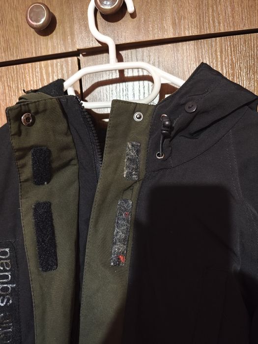 Черно зимно яке с качулка