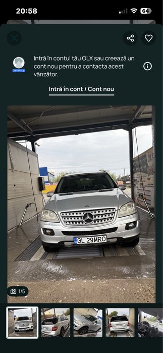 Mercedez Benz MI 280 cdi 4 MATIC 2008 Vand sau cu alta la schimb